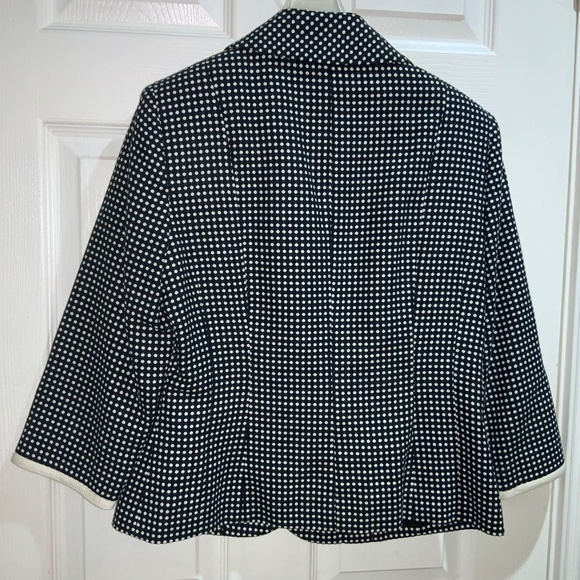 Le suit polka dot suit set Sz 8P black white short sleeve msr - Picture 5 of 11